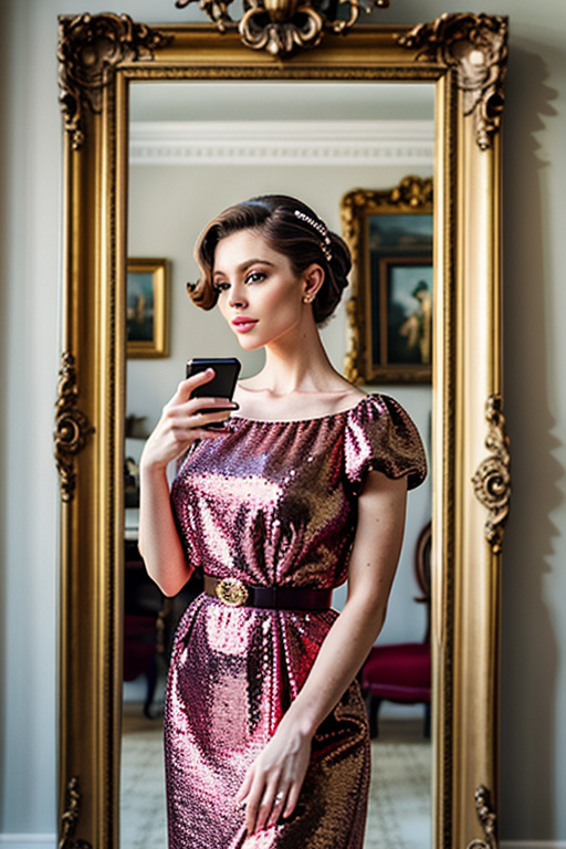 mirror photo poses girl