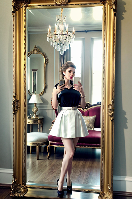 mirror pic girl black blur